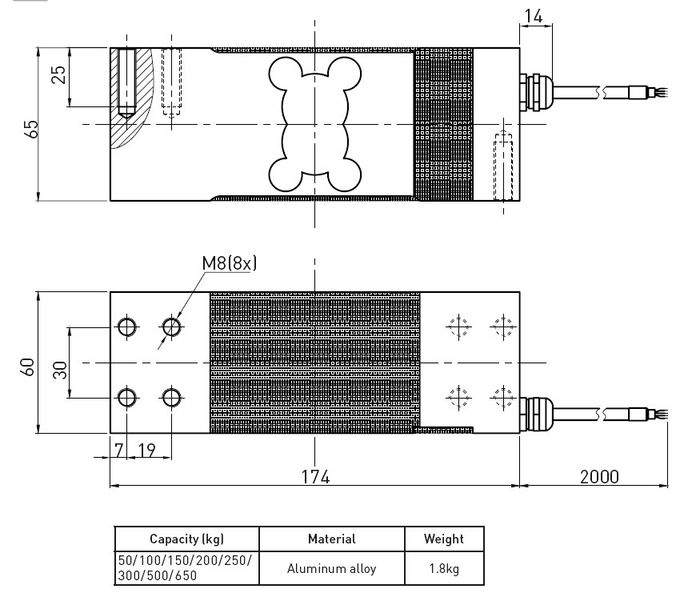 Kompakter Spannungs-Druckbelastungs-Zellgewichts-Sensor, Zurückhaltung
