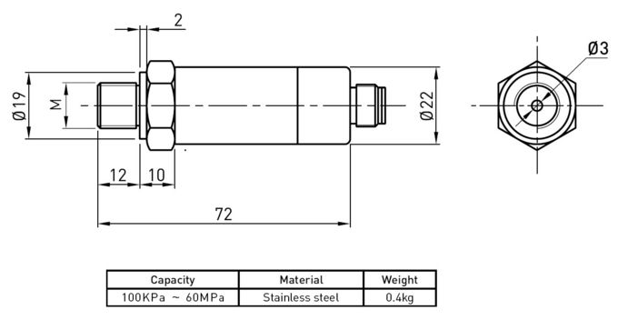 Mikrodehnungsmessgerät-hydrostatischer Druck-Sensor 0-10v für Luftkompressor